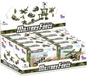 Klocki konstrukcyjne Alleblox Military 96-104 elementy, mix