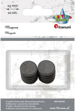 Magnesy okrągłe 15mm. Czarne