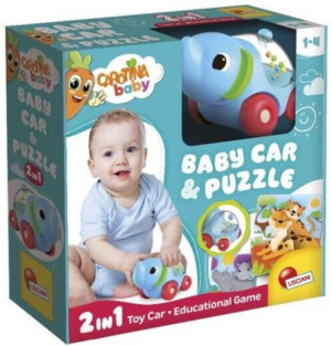 Carotina Baby - Puzzle słoń i samochodzik