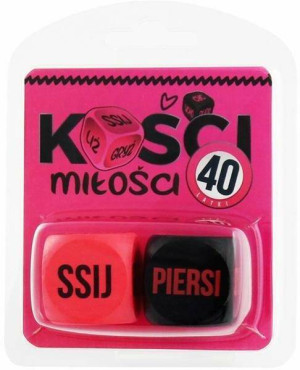 Kości Miłości 40 latki (różowo-czarne)
