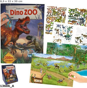 Zestaw kreatywny z naklejkami Dino ZOO 13606A
