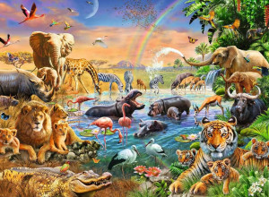 Puzzle 100 XXL. Studnia w dżungli. 129102