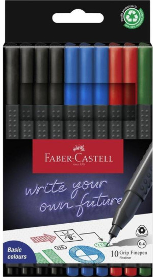 Cienkopis Grip 10 kolorów FABER CASTELL