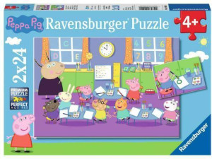 Puzzle 2D 2x24 Świnka Peppa i cała klasa 9099