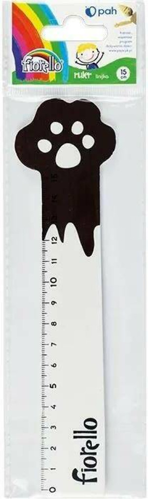 Linijka drewniana 15 cm łapa
