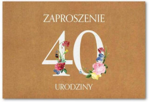 Zaproszenie Urodziny 40 ZT38 (10szt.)