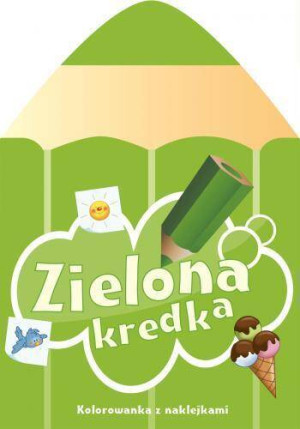 Zielona kredka Kolorowanka z naklejkami