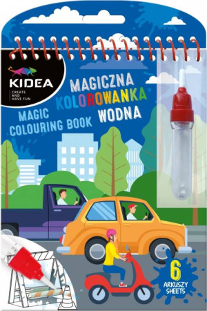 Magiczna wielorazowa kolorowanka wodna O Pojazdy