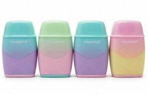 Temperówka plastikowa podwójna mix