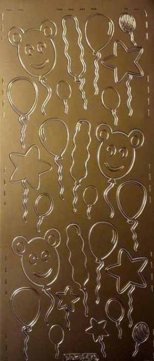 Stiker ażurowy 10x23cm złoty