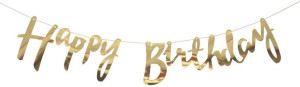 Girlanda Happy Birthday złota