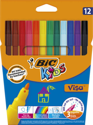 Flamastry Kids Visa 12 kolorów