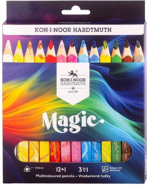 Kredki Magic Trio 12+1 kolorów