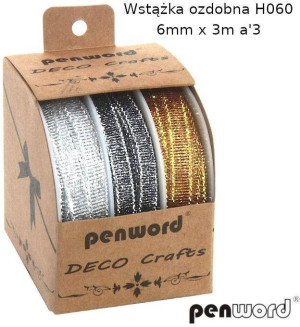 Wstążka ozdobna 6mmx3m (12kpl)
