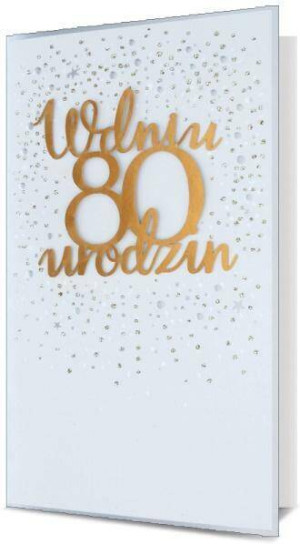 Karnet B6 Urodziny 80
