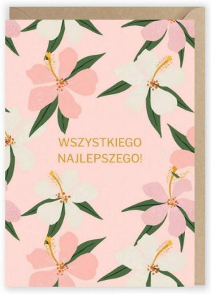 Kartka urodzinowa Kwiaty, eko koperta K015
