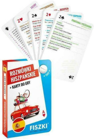 Rozmówki hiszpańskie i karty do gry 2w1