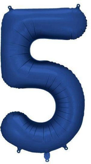 Balon foliowy cyfra 5 86cm granat