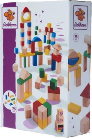 Klocki drewniane 75el