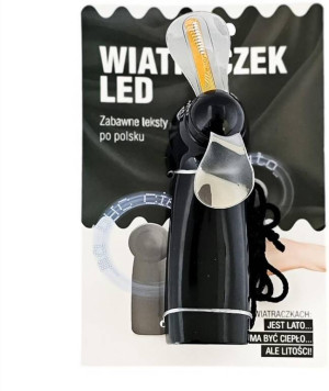 Wiatraczek led. Czarny