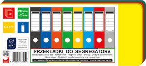 Przekładki do segregatora 240x105mm 50 mix