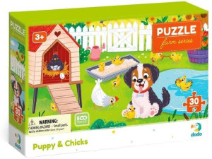 Puzzle Pies i kurczaki 30el