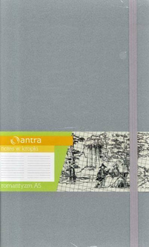 Notes A5 Kropki Romantyzm Srebrny