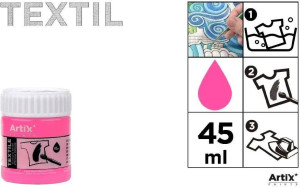 Farba do tkanin 45ml różowa (6szt)