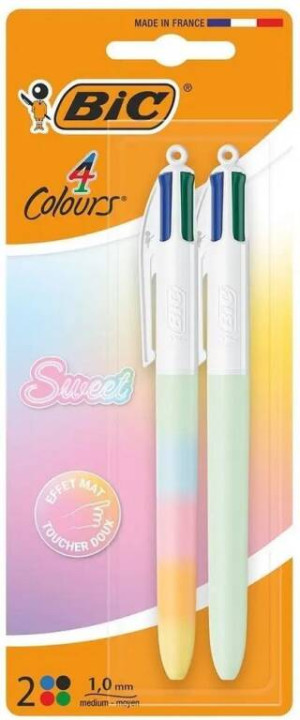 Długopis 4 Colors Sweet Pastel 1mm mix 2szt BIC