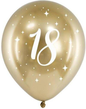 Balony Gloss 18-stka. Złote 30cm, 6 sztuk