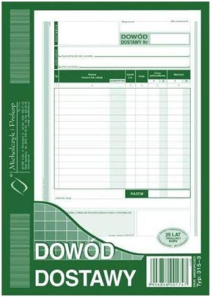 Dowód dostawy 315-3