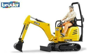 Mikrokoparka JCB 8010 CTS z figurką budowlańca
