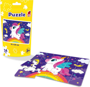 Puzzle edukacyjne - Jednorożec