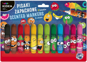 Pisaki Kidea zapachowe 12 kolorów