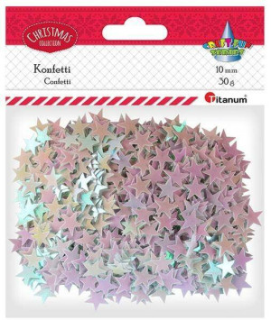 Konfetti gwiazdki 30g bladoróżowe