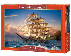 Puzzle 1500. Sailing at Sunset. Żegluga o zmierzchu. 151431