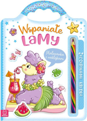 Wspaniałe lamy. Malowanka z naklejkami