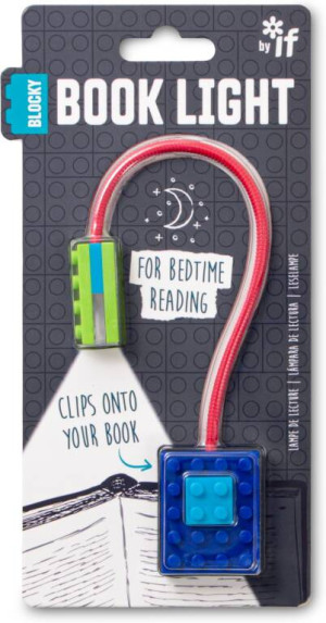 Blocky Book Light Blue lampka do książki niebieska