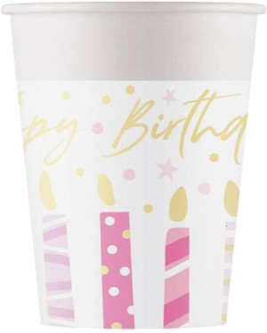 Kubeczki papierowe Birthday Candles FSC 200ml