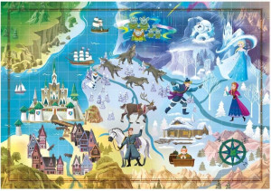 Puzzle 1000 Story Maps Frozen. Kraina Lodu