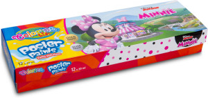 Farby plakatowe Colorino Kids mix 20 ml 12 kolorów Minnie