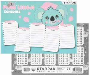 Plan lekcji z tabliczką mnożenia Koala (25szt)