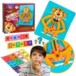 Mata edukacyjna tygrys do nauki matematyki