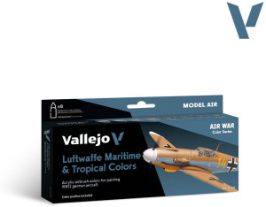 Vallejo: 71.164 - Model Air - Air War - Luftwaffe Maritime & Tropical Colors (8x18 ml)