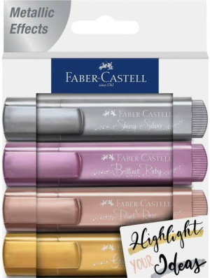 Faber-Castell. Zakreślacz metaliczny, 4 kolory