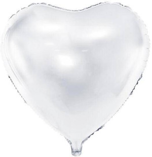 Balon foliowy. Serce. Biały 45cm