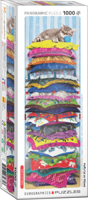 Puzzle 1000 panoramic Fluffy Kitty on Pillows 6010-5631
