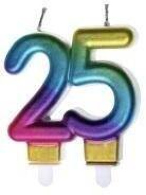 Świeczka urodzinowa 25 kolorowa