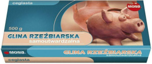 Glina rzeźbiarska samoutw. ceglasta 500g MONA
