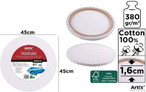 Podobrazie okrągłe 45x45x1.6cm 380G/m2